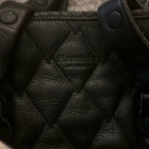 Hammit black leather satchel bag good used condition